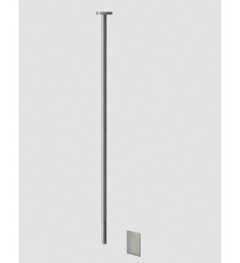 Gessi 316 Intreccio Bateria umywalkowa elektroniczna sufitowa element zewnętrzny steel brushed 54124.239