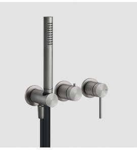 Gessi 316 Bateria prysznicowa ścienna element zewnętrzny steel brushed 54039.239