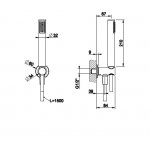 Gessi Inciso Shower Zestaw prysznicowy ścienny chrom 58123.031