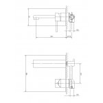 Omnires Darling Bateria umywalkowa podtynkowy Czarny DA5015BL