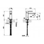      Gessi Rettangolo Bateria umywalkowa jednootworowa bez korka stainless steel 20002.149