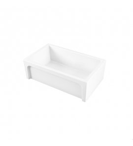 Galassia FRAME Zlew ceramiczny jednokomorowy 76x46 cm Biały 5117