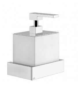 Gessi Rettangolo Dozownik na mydło (biały) ścienny chrom 20813.031