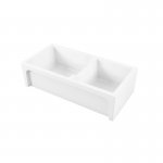 Galassia FRAME Zlew ceramiczny dwukomorowy 91x46 cm Biały 5121