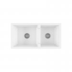 Galassia FRAME Zlew ceramiczny dwukomorowy 91x46 cm Biały 5121