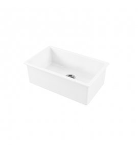 Galassia Frame Zlew ceramiczny jednokomorowy 76x46 cm Biały 5124