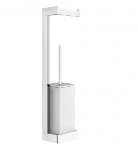 Gessi Rettangolo Szczotka z uchwytem ściennym (biała) chrom 20867.031