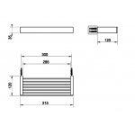 Gessi Rettangolo Półka 30 cm ścienna chrom 20947.031