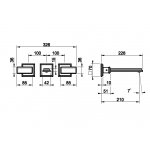 Gessi Eleganza Bateria umywalkowa podtynkowa element zewnętrzny chrom 46090.031