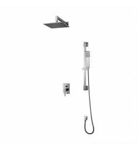 Omnires Darling Zestaw prysznicowy podtynkowy z deszczownicą 250x250 mm ścienną i słuchawką na uchwycie suwanym Chrom SYSDA12ACR