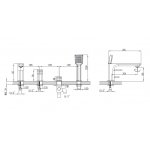 Omnires Apure Bateria wannowa 4-otworowa Chrom AP2232CR