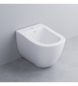 Cielo Fluid Wc wiszący z zestawem mocującym, Biały FLVS