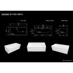Cristalstone Linea Ideal Wanna wolnostojąca 170x80 biały mat W1700-WRT4