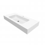 Cristalstone Linea Simpla Umywalka 100x45x12 biały mat U1000-MCOT