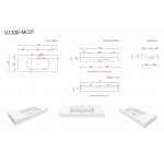 Cristalstone Linea Simpla Umywalka stawiana / ścienna Biały U1100-MCOT