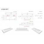 Cristalstone Linea Simpla Umywalka wpuszczana w blat Biały U1200-MOT