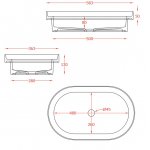 Artceram Fuori Scala Umywalka wpuszczana w blat 35x58 cm biała TFL03301;00