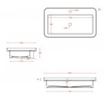 Artceram Fuori Scala Umywalka wpuszczana w blat 80x45 cm biała TFL03501;00