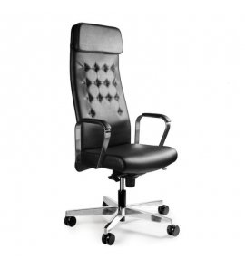 Unique Ares Fotel biurowy skóra eko czarny S-629-PU