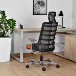 Unique Spinelly Fotel biurowy czarny/szary 999W