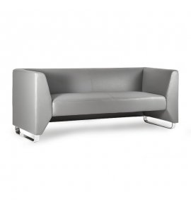 Unique Angeles Sofa tapicerowana eko-skóra Szary S54B3AA2VY