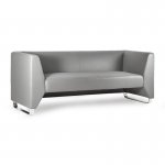 Unique Angeles Sofa tapicerowana eko-skóra Szary S54B3AA2VY
