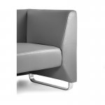 Unique Angeles Sofa tapicerowana eko-skóra Szary S54B3AA2VY