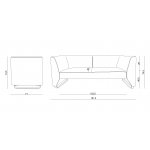 Unique Angeles Sofa tapicerowana eko-skóra Szary S54B3AA2VY