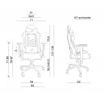 Unique Dynamiq V3 Fotel gamingowy eko-skóra Czarny-Czerwony Y-2666