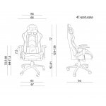 Unique Dynamiq V5 Fotel gamingowy eko-skóra Czarny-Czerwony Y-2689