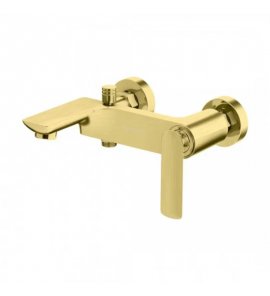 KOHLMAN Experience Brushed Gold Bateria wannowo-natryskowa ścienna Złoty szczotkowany/Gold Brushed QW110EGDB