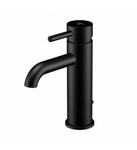STEINBERG SERIA 100 Bateria umywalkowa z automatycznym korkiem Czarny mat 100.1755.S / 1001755S