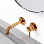 STEINBERG SERIA 100 Bateria umywalkowa jednouchwytowa podtynkowa element zewnętrzny Rose Gold 100.1814.3.RG / 10018143RG