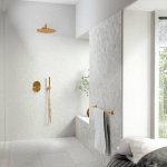 STEINBERG SERIA 100 Bateria wannowo-natryskowa podtynkowa element zewnętrzny Rose Gold 100.2103.3.RG / 10021033RG