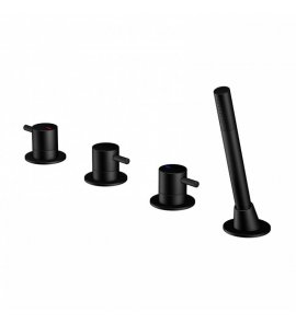 STEINBERG SERIA 100 Bateria wannowa 4-otworowa Czarny mat 100.2480.S / 1002480S