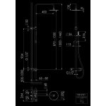 STEINBERG SERIA 100 Zestaw prysznicowy z baterią termostatyczną  i deszczownicą Ø 200 mm Czarny mat 100.2721.S / 1002721S
