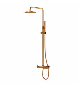 STEINBERG SERIA 100 Zestaw prysznicowy z baterią termostatyczną i deszczownicą Ø 200 mm Rose Gold 100.2721.RG / 1002721RG