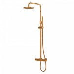 STEINBERG SERIA 100 Zestaw prysznicowy z baterią termostatyczną i deszczownicą Ø 200 mm Rose Gold 100.2721.RG / 1002721RG