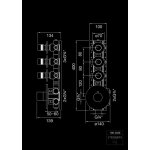 STEINBERG SERIA 100 Bateria prysznicowa termostatyczna podtynkowa z 3 zaworami Chrom 100.4330 / 1004330