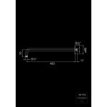 STEINBERG SERIA 100 Ramie prysznicowe montowane do ściany 450 mm Brushed Nickiel 100.7910.BN / 1007910BN