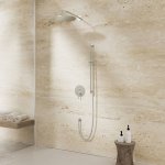 STEINBERG SERIA 100 Ramie prysznicowe montowane do ściany 450 mm Brushed Nickiel 100.7910.BN / 1007910BN