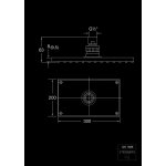 STEINBERG SERIA 120 Deszczownica 200x300 mm Chrom 120.1688 / 1201688