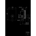 STEINBERG SERIA 120 Bateria wannowo-natryskowa podtynkowa element zewnętrzny Chrom 120.2243.3 / 12022433