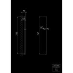 STEINBERG SERIA 135 Drążek prysznicowy 750 mm z uchwytem suwanym Chrom 135.1623 / 1351623