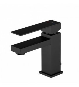 STEINBERG SERIA 160 Bateria umywalkowa jednootworowa z korkiem Czarny mat 160.1000.S / 1601000S