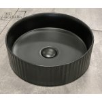      Galatea Design Corak Umywalka stawiana na blat 36x11,5 cm bez korka Black matt/Czarny mat GD78728TMB WYPRZEDAŻ EKSPOZYCJI
