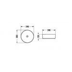 Galatea Design Bulat Umywalka stawiana na blat ∅39 cm z korkiem klik-klak White/Biały połysk GD112DTWH