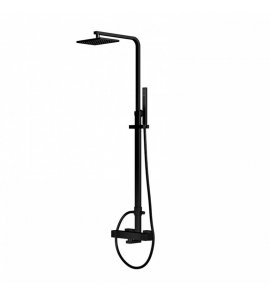 STEINBERG SERIA 160 Zestaw prysznicowy z baterią termostatyczną i deszczownicą 220x145 mm Czarny mat 160.2721.S / 1602721S