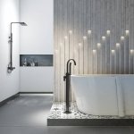 STEINBERG SERIA 160 Zestaw prysznicowy z baterią termostatyczną i deszczownicą 220x145 mm Czarny mat 160.2721.S / 1602721S