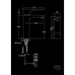 STEINBERG SERIA 205 Bateria umywalkowa z automatycznym korkiem Chrom 205.1755 / 2051755